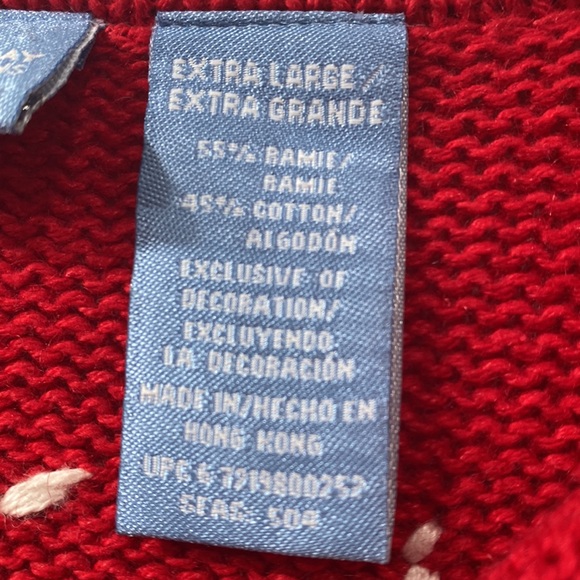 Christmas Red Ugly Christmas Cardigan Sweater Buttoned size XL - Picture 12 of 15